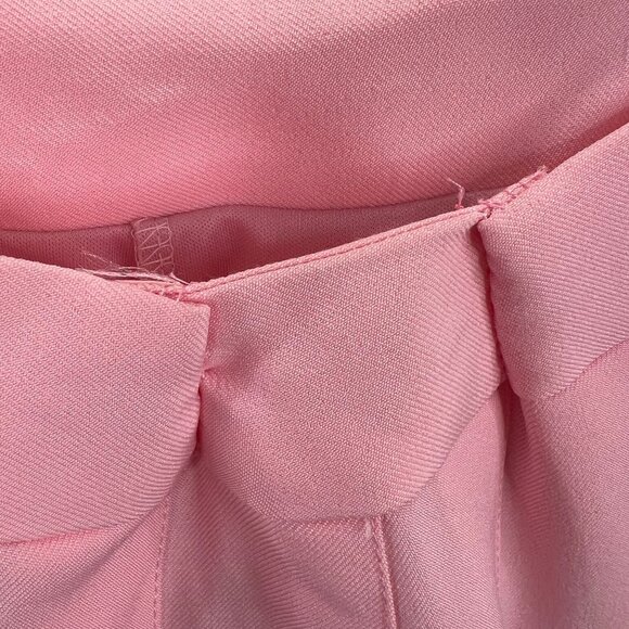 Pink Pleated Mini Skirt Skort 2 4 Women Built in Shorts Tennis Side Zip Preppy - Picture 4 of 6